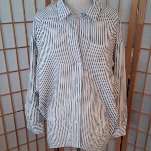 Primark Black and White Striped Shirt